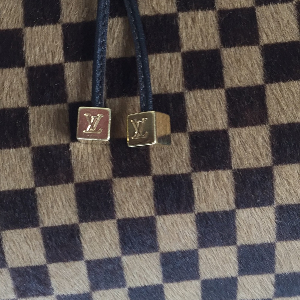 Lois Vuitton Damier Sauvage Calf hair bag